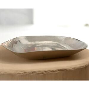 Vintage MCM Nambe 515 Serving Bowl Dish Mid Century Modern 12.5" Alloy Silver